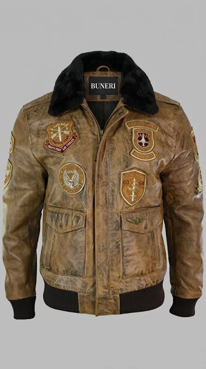 Skórzana Kurtka Bomber A-2 — Buneri