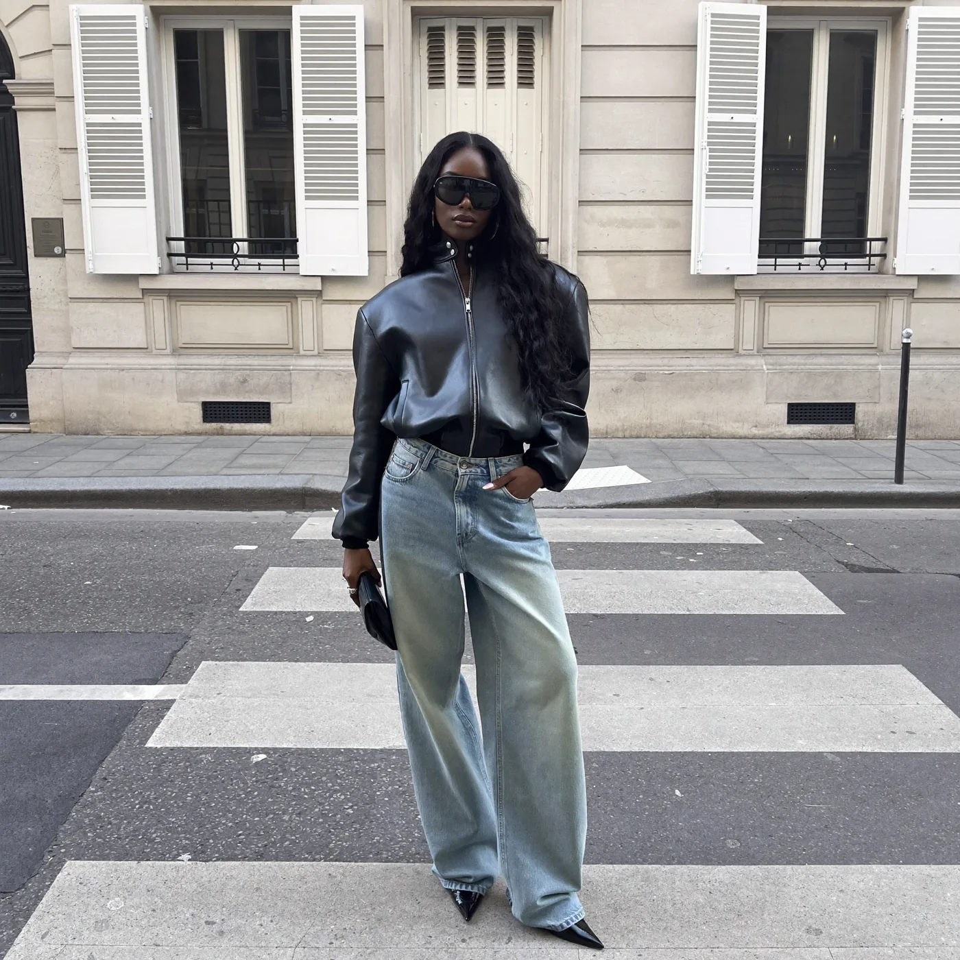 Woman wearing Buneri outfit giacca di pelle donna 6