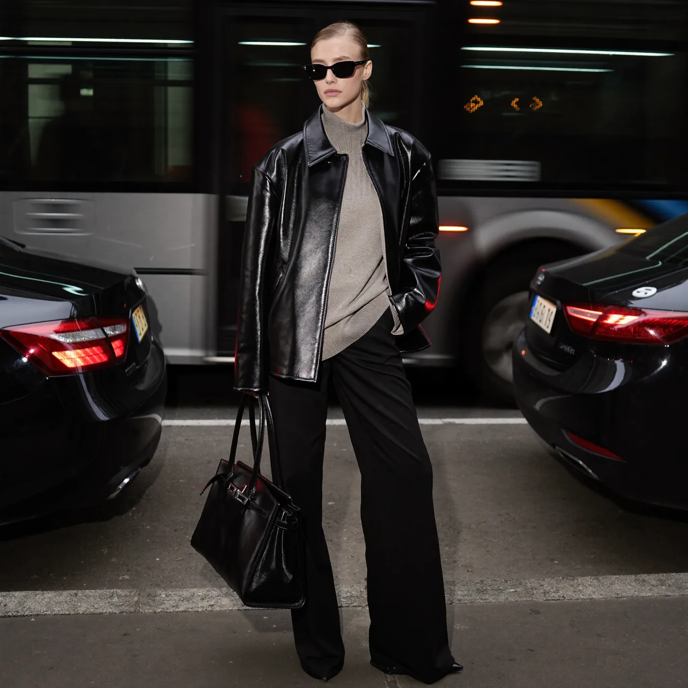 Woman wearing Buneri look giubbotto di pelle 7