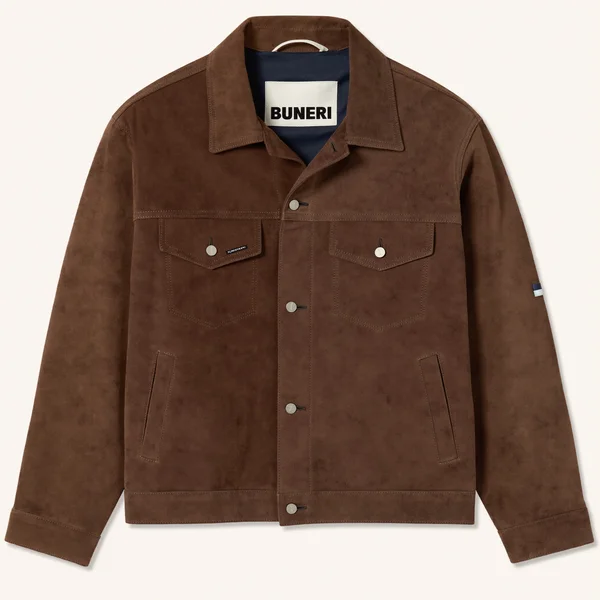 Suede Leather Trucker Jacket — Buneri leather manufacturer